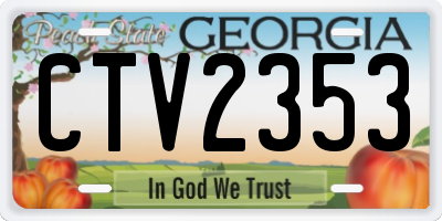 GA license plate CTV2353