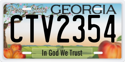 GA license plate CTV2354