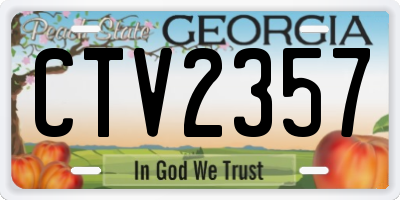 GA license plate CTV2357