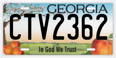 GA license plate CTV2362
