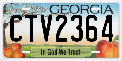 GA license plate CTV2364