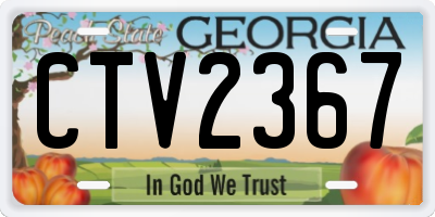 GA license plate CTV2367