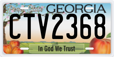 GA license plate CTV2368