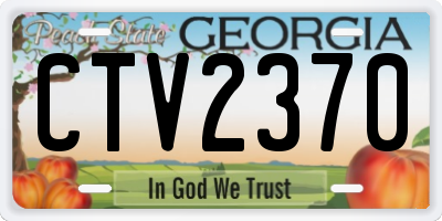 GA license plate CTV2370