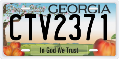 GA license plate CTV2371