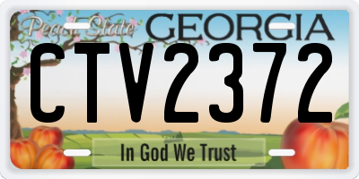 GA license plate CTV2372
