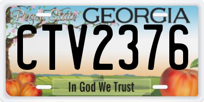 GA license plate CTV2376