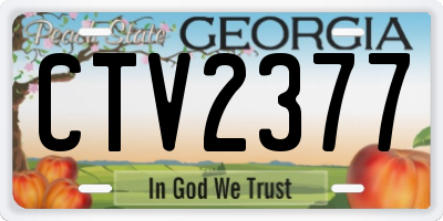 GA license plate CTV2377