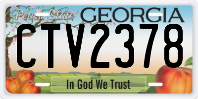 GA license plate CTV2378