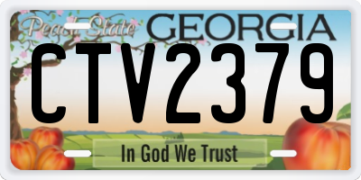 GA license plate CTV2379