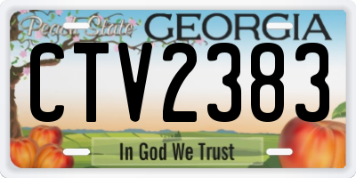 GA license plate CTV2383
