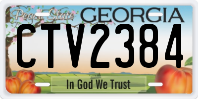GA license plate CTV2384