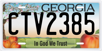 GA license plate CTV2385
