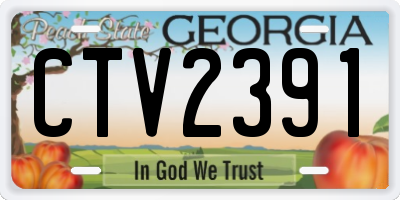 GA license plate CTV2391