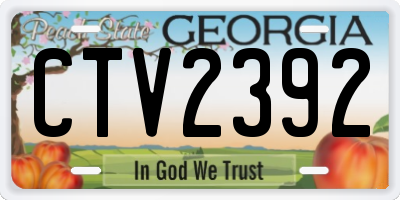 GA license plate CTV2392