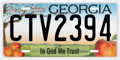 GA license plate CTV2394
