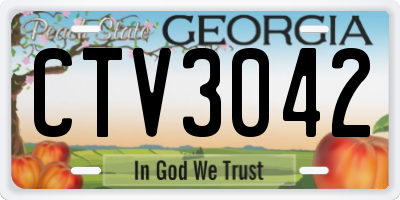 GA license plate CTV3042