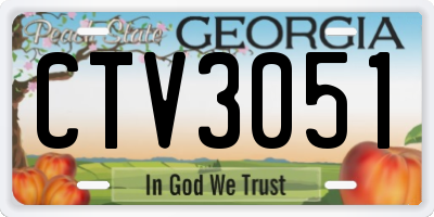 GA license plate CTV3051