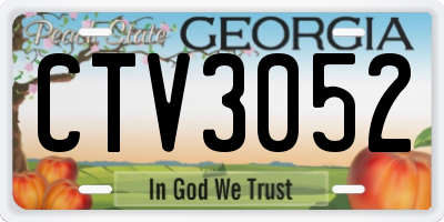 GA license plate CTV3052