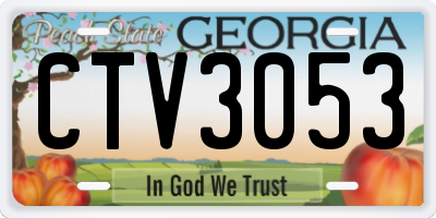 GA license plate CTV3053
