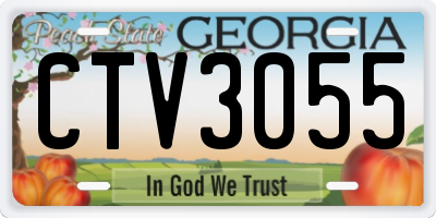 GA license plate CTV3055