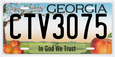GA license plate CTV3075