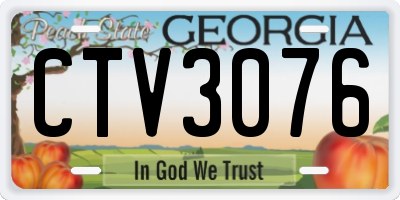 GA license plate CTV3076