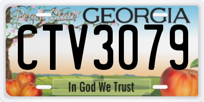 GA license plate CTV3079