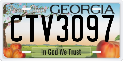 GA license plate CTV3097