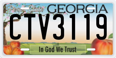 GA license plate CTV3119