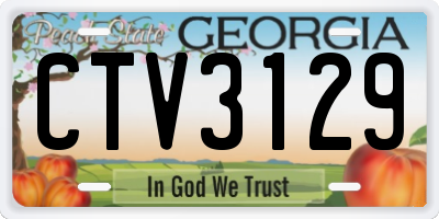 GA license plate CTV3129