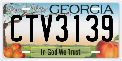GA license plate CTV3139