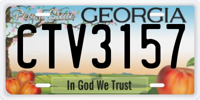 GA license plate CTV3157