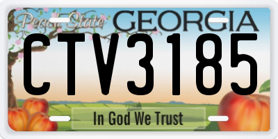 GA license plate CTV3185