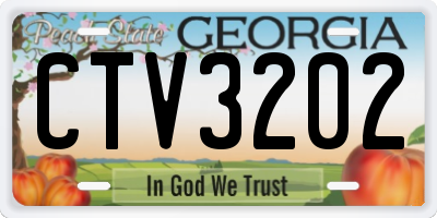 GA license plate CTV3202
