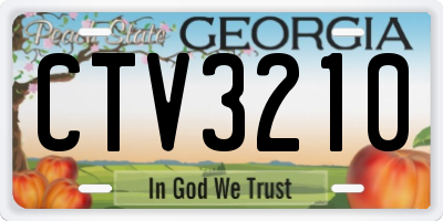 GA license plate CTV3210