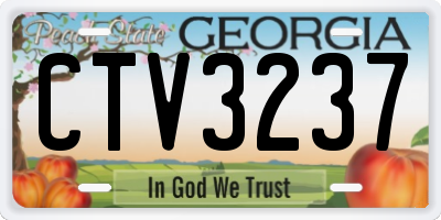 GA license plate CTV3237
