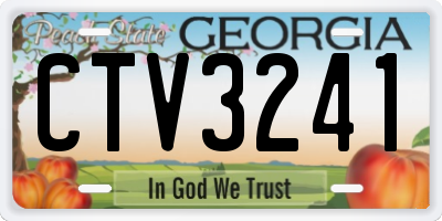 GA license plate CTV3241