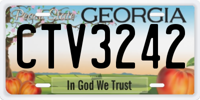 GA license plate CTV3242
