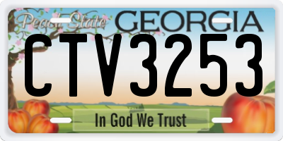 GA license plate CTV3253