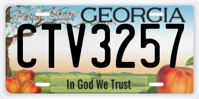 GA license plate CTV3257