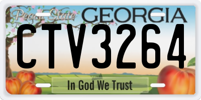 GA license plate CTV3264