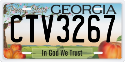 GA license plate CTV3267