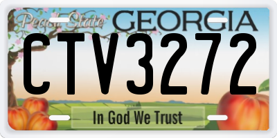 GA license plate CTV3272