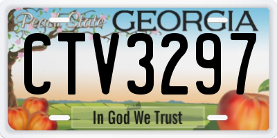 GA license plate CTV3297