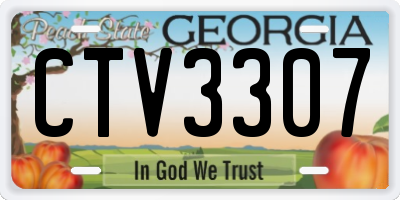 GA license plate CTV3307