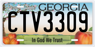 GA license plate CTV3309