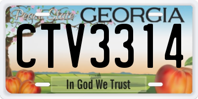 GA license plate CTV3314