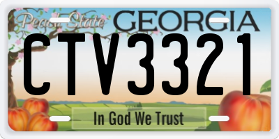 GA license plate CTV3321