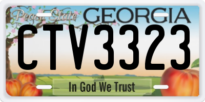 GA license plate CTV3323